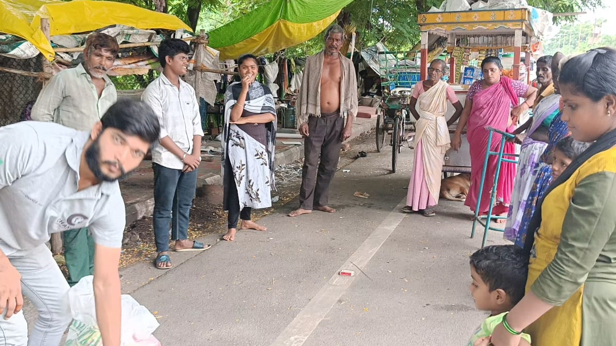 change-ngo-umbrella, roof covers and food supplies