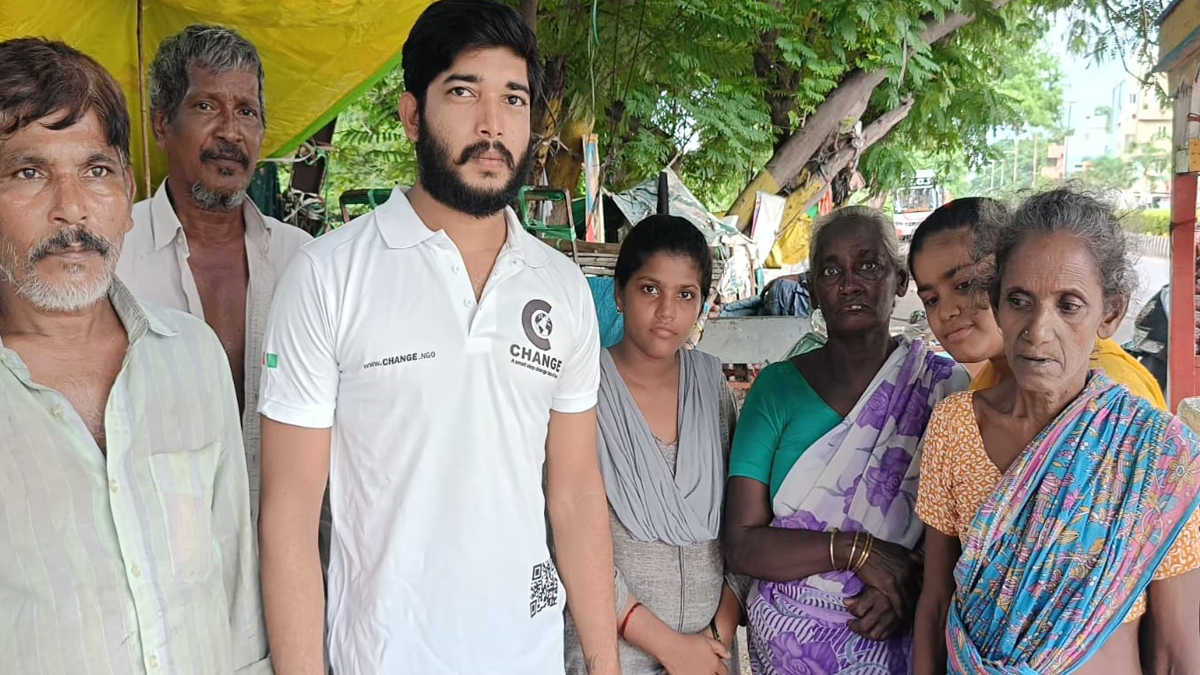 change-ngo-umbrella, roof covers and food supplies