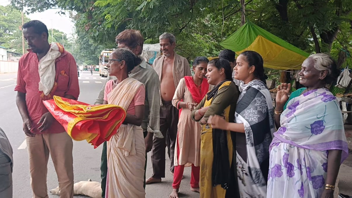 change-ngo-umbrella, roof covers and food supplies